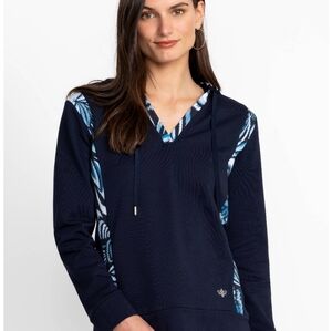 JOHNNY WAS Bee Active Floral Trapeze Travel Hoodie